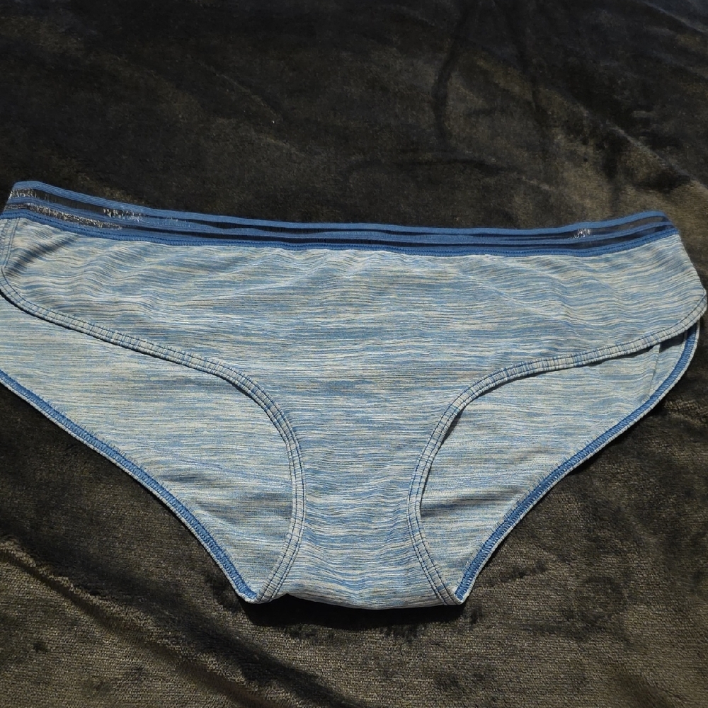 Blue Heathered Hip Huggers